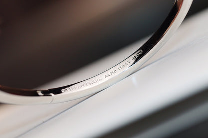 [Ornora Jewelry]NARROW T1 HINGED BANGLE DIAMOND SILVER