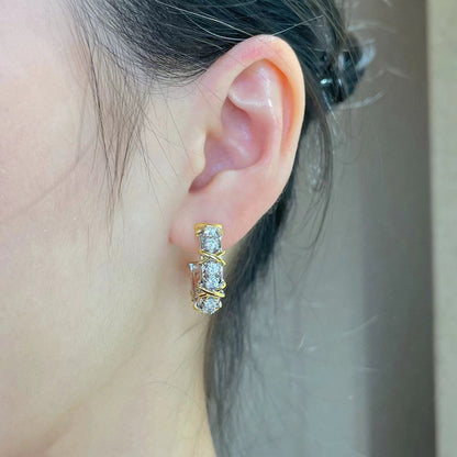 [Ornora Jewelry]SCHLUMBERGER GOLD DIAMOND EARRINGS