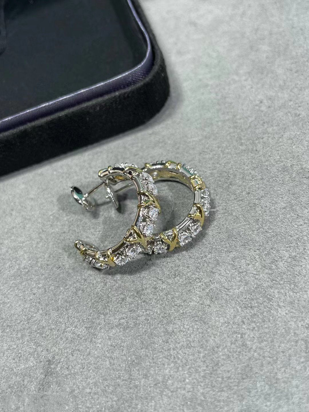 [Ornora Jewelry]SCHLUMBERGER GOLD DIAMOND EARRINGS
