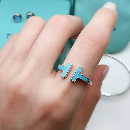 [Ornora Jewelry]T SMALL TURQUOISE SILVER RING