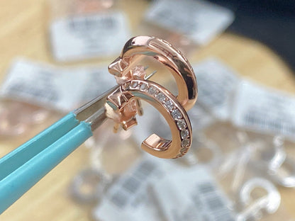 [Ornora Jewelry]T1 HOOP DIAMOND EARRINGS