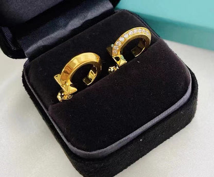 [Ornora Jewelry]T1 HOOP DIAMOND EARRINGS
