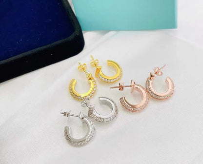 [Ornora Jewelry]T1 HOOP DIAMOND EARRINGS