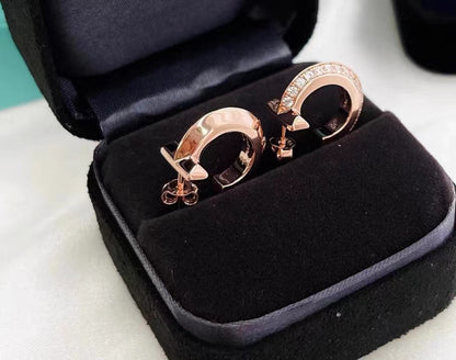 [Ornora Jewelry]T1 HOOP DIAMOND EARRINGS