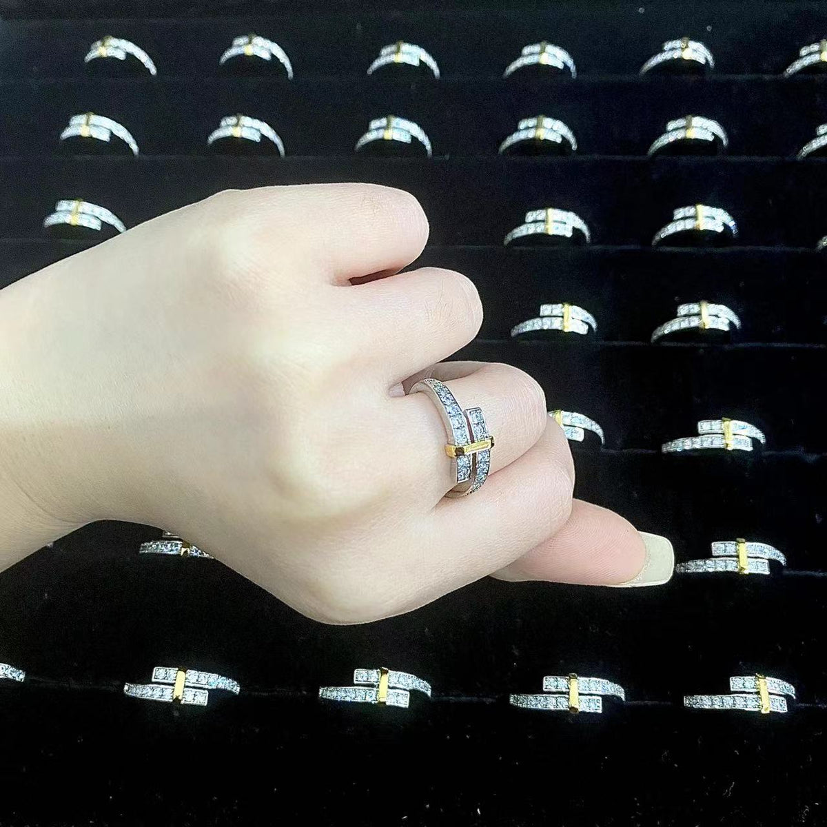 [Ornora Jewelry]EDGE GOLD SILVER DIAMOND RING