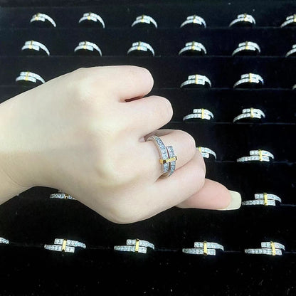 [Ornora Jewelry]EDGE GOLD SILVER DIAMOND RING