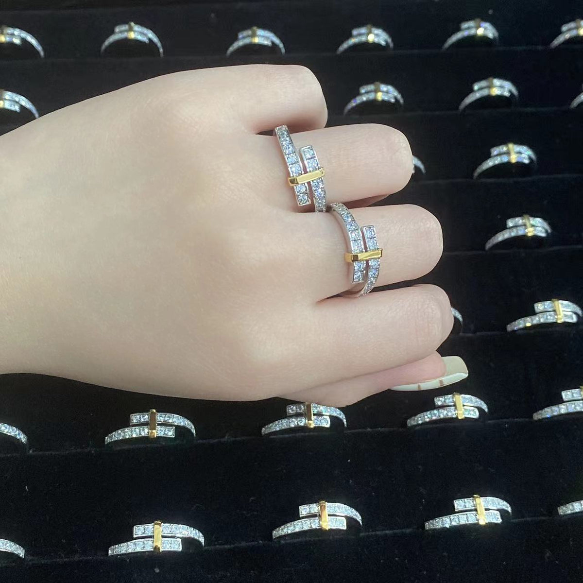 [Ornora Jewelry]EDGE GOLD SILVER DIAMOND RING