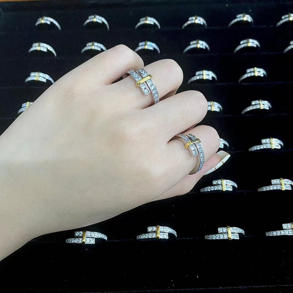 [Ornora Jewelry]EDGE GOLD SILVER DIAMOND RING