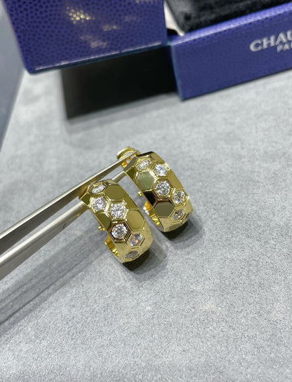 [OrnoraJewelry]BEE LOVE DIAMOND HOOP EARRINGS
