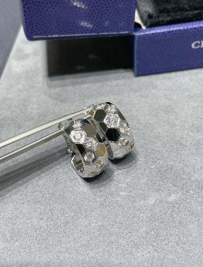 [OrnoraJewelry]BEE LOVE DIAMOND HOOP EARRINGS
