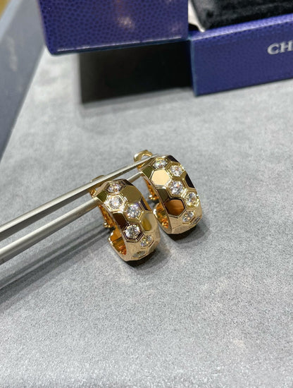 [OrnoraJewelry]BEE LOVE DIAMOND HOOP EARRINGS