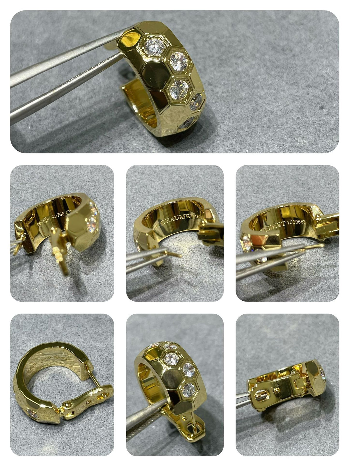 [OrnoraJewelry]BEE LOVE DIAMOND HOOP EARRINGS