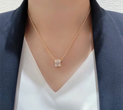 [OrnoraJewelry]BEE LOVE DIAMOND PAVED 3 ROW NECKLACE