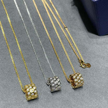 [OrnoraJewelry]BEE LOVE DIAMOND PAVED 3 ROW NECKLACE
