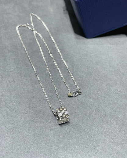 [OrnoraJewelry]BEE LOVE DIAMOND PAVED 3 ROW NECKLACE