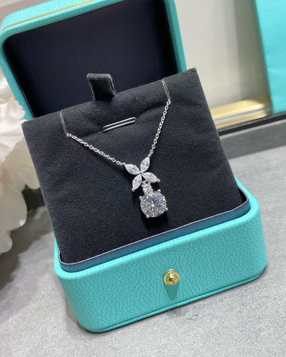 [Ornora Jewelry]VICTORIA PENDANT SILVER DIAMOND NECKLACE