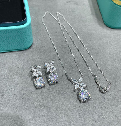 [Ornora Jewelry]VICTORIA PENDANT SILVER DIAMOND NECKLACE