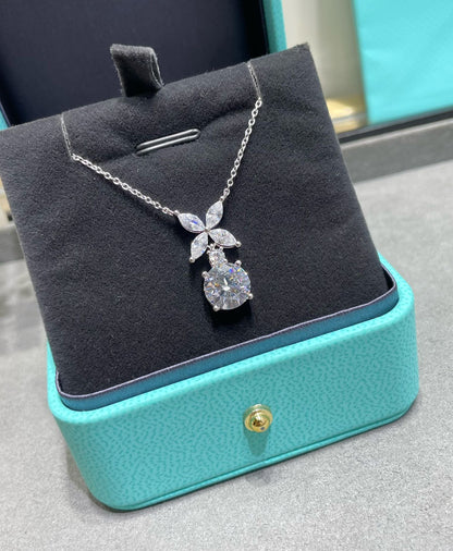 [Ornora Jewelry]VICTORIA PENDANT SILVER DIAMOND NECKLACE