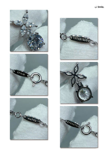 [Ornora Jewelry]VICTORIA PENDANT SILVER DIAMOND NECKLACE