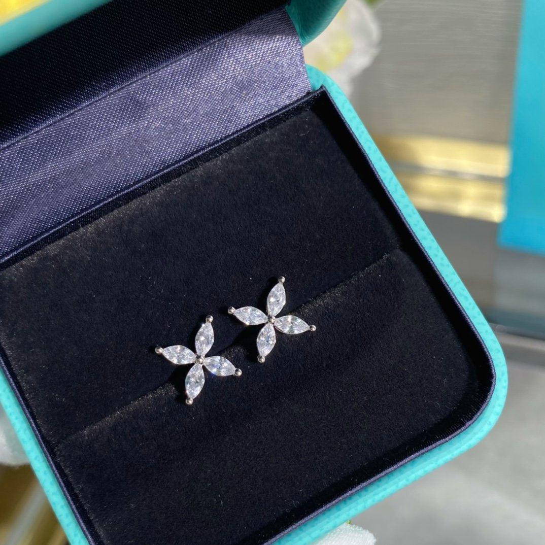 [Ornora Jewelry]VICTORIA SILVER DIAMOND STUD MINI EARRINGS