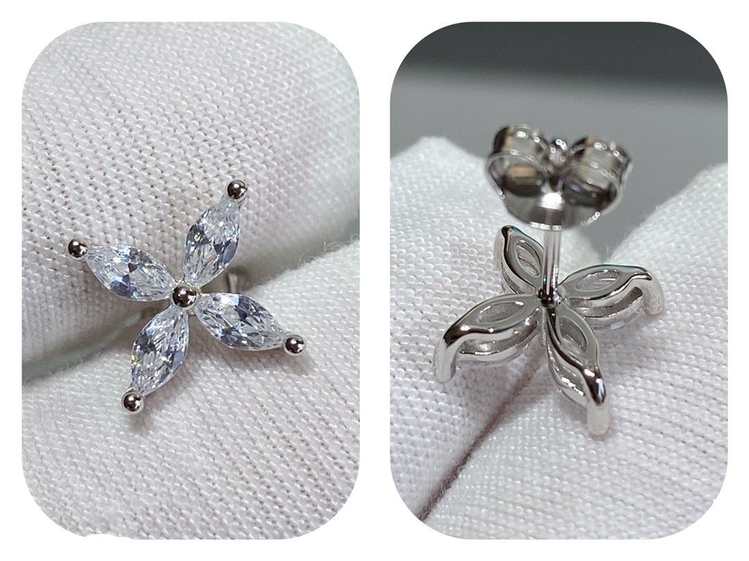 [Ornora Jewelry]VICTORIA SILVER DIAMOND STUD MINI EARRINGS