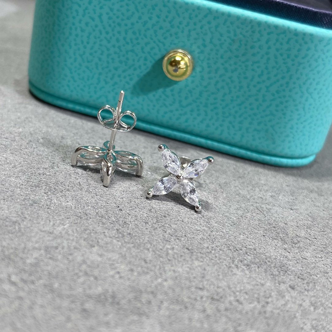 [Ornora Jewelry]VICTORIA SILVER DIAMOND STUD MINI EARRINGS