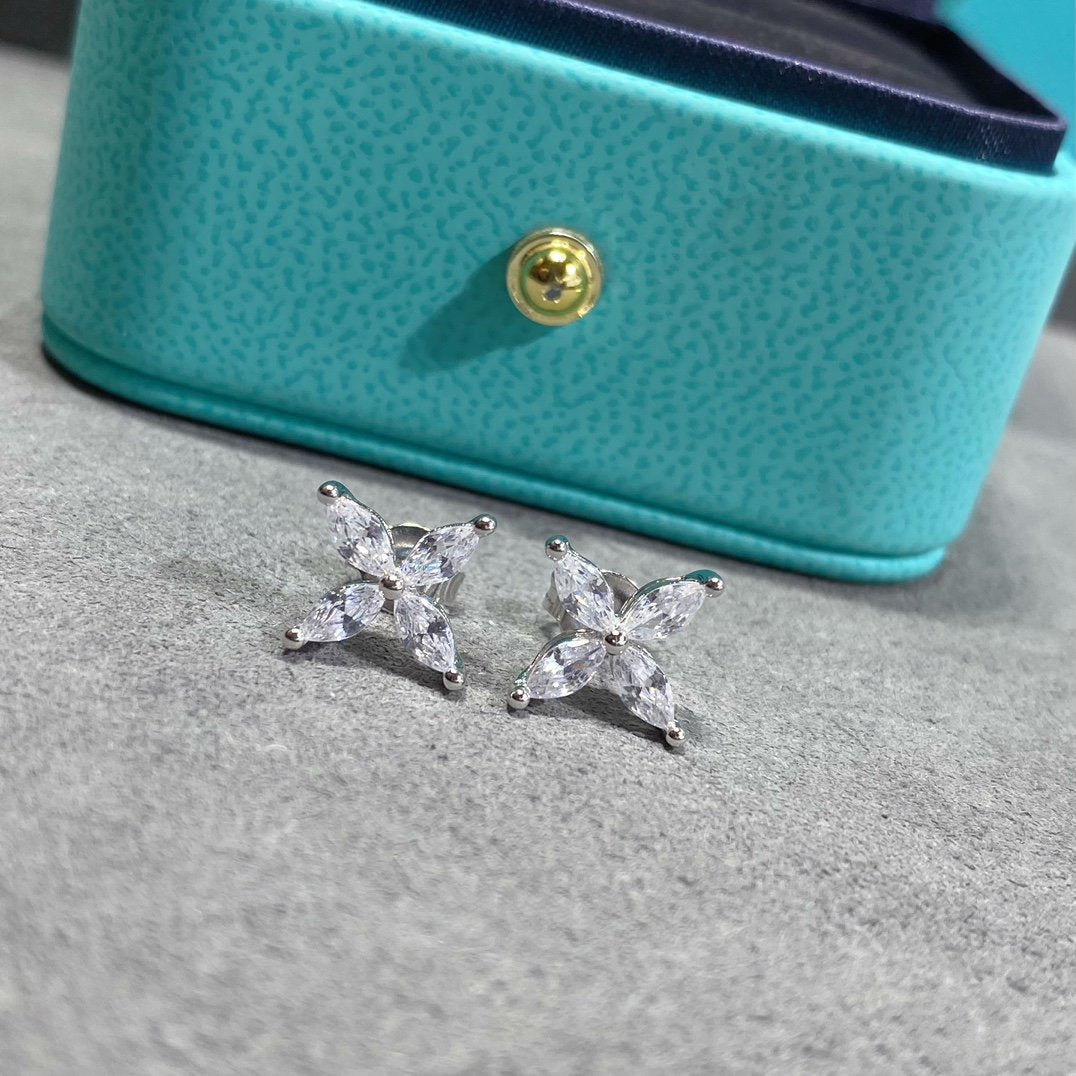 [Ornora Jewelry]VICTORIA SILVER DIAMOND STUD MINI EARRINGS