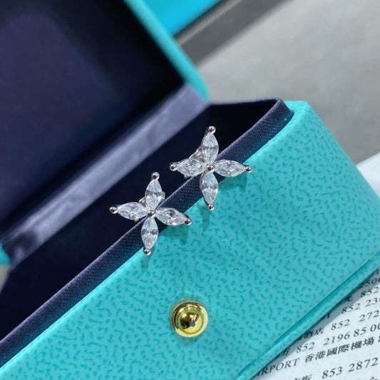 [Ornora Jewelry]VICTORIA SILVER DIAMOND STUD MINI EARRINGS