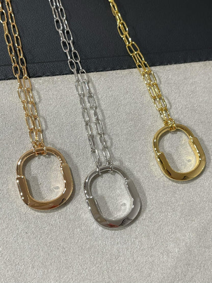 [Ornora Jewelry]LOCK MEDIUM PENDANT DIAMOND NECKLACE