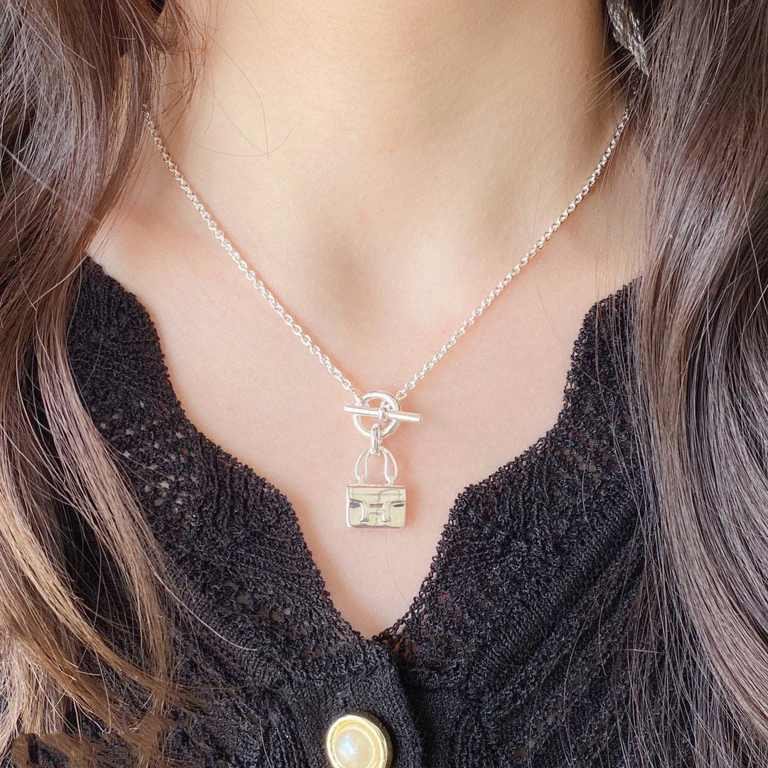 [OrnoraJewelry]CONSTANCE PEDANT SILVER NECKLACE