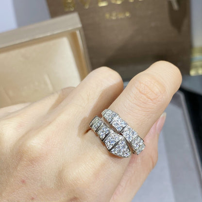 [OrnoraJewelry]SERPENTI RING SILVER DIAMOND PAVED