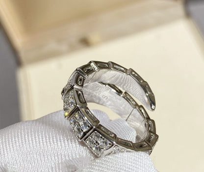 [OrnoraJewelry]SERPENTI RING SILVER DIAMOND PAVED