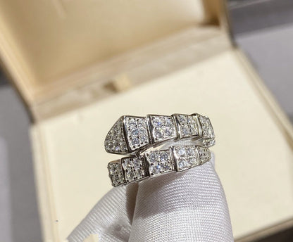 [OrnoraJewelry]SERPENTI RING SILVER DIAMOND PAVED