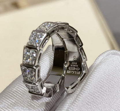 [OrnoraJewelry]SERPENTI RING SILVER DIAMOND PAVED