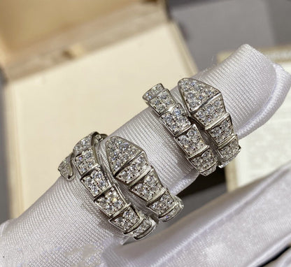 [OrnoraJewelry]SERPENTI RING SILVER DIAMOND PAVED