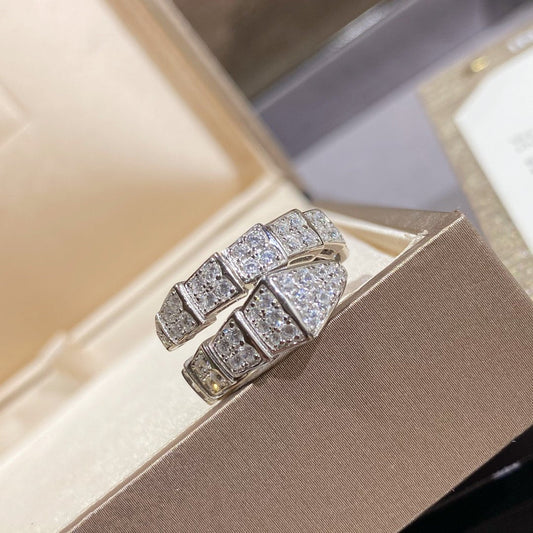 [OrnoraJewelry]SERPENTI RING SILVER DIAMOND PAVED