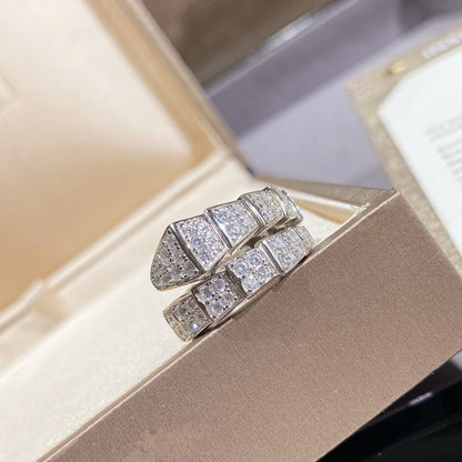 [OrnoraJewelry]SERPENTI RING SILVER DIAMOND PAVED