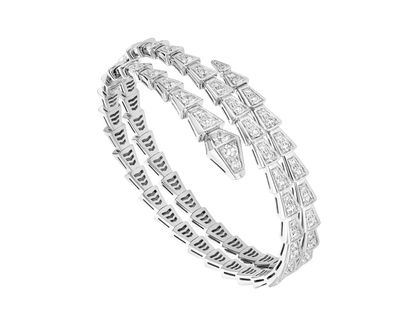 [OrnoraJewelry]SERPENTI BRACELET SILVER DIAMOND DOUBLE ROW