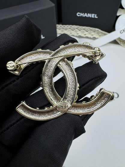 [OrnoraJewelry]26C Pink-White Enamel Ice Cream Cone Double C Brooch