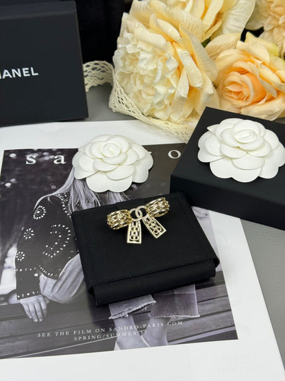 [OrnoraJewelry]25K Hollow Bow Brooch
