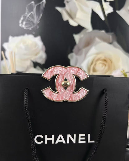 [OrnoraJewelry]Pink Resin Classic Brooch 5cm