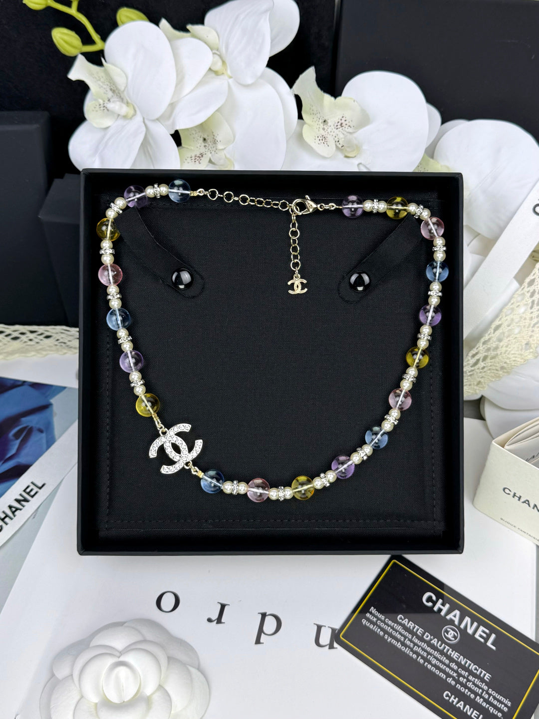 [OrnoraJewelry]26C New Spring Collection Colorful Transparent Resin Necklace