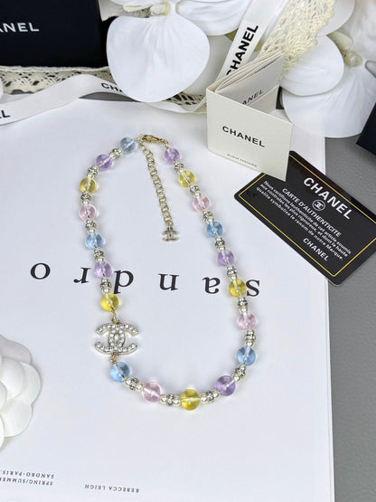 [OrnoraJewelry]26C New Spring Collection Colorful Transparent Resin Necklace