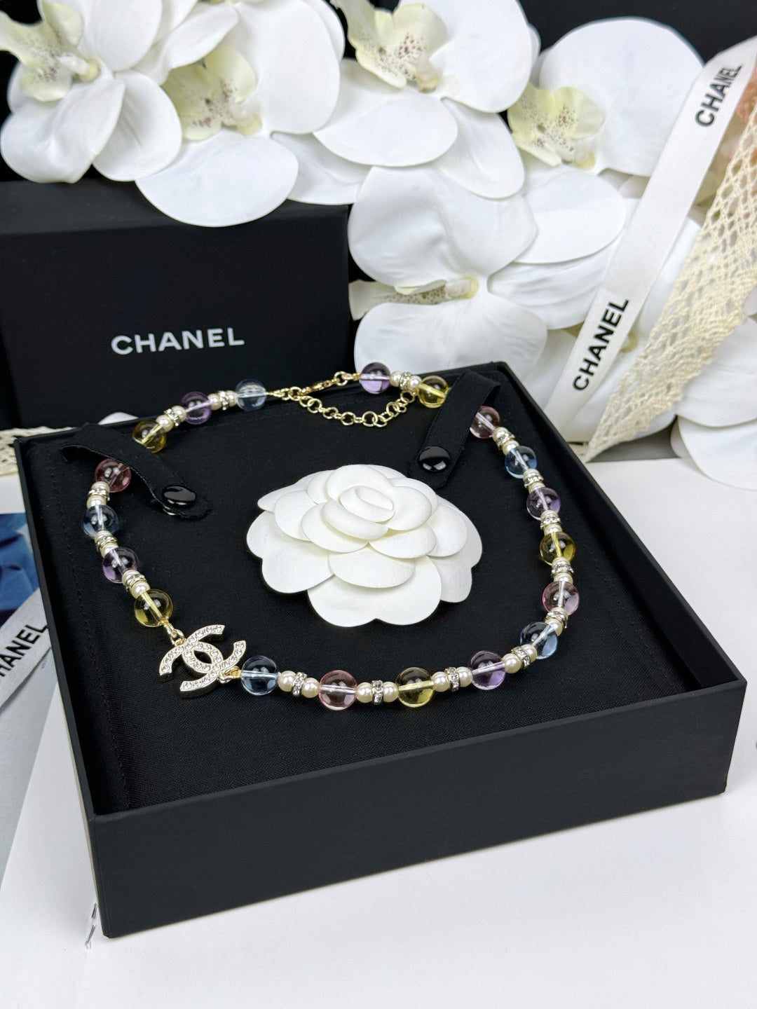 [OrnoraJewelry]26C New Spring Collection Colorful Transparent Resin Necklace