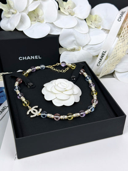 [OrnoraJewelry]26C New Spring Collection Colorful Transparent Resin Necklace