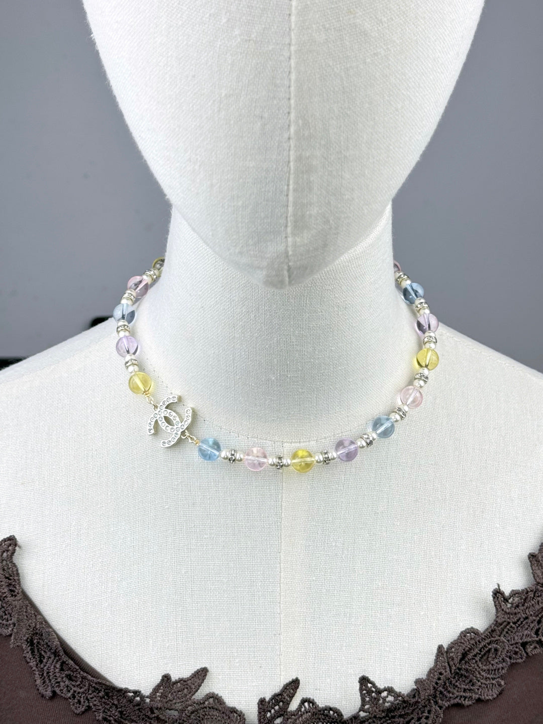 [OrnoraJewelry]26C New Spring Collection Colorful Transparent Resin Necklace