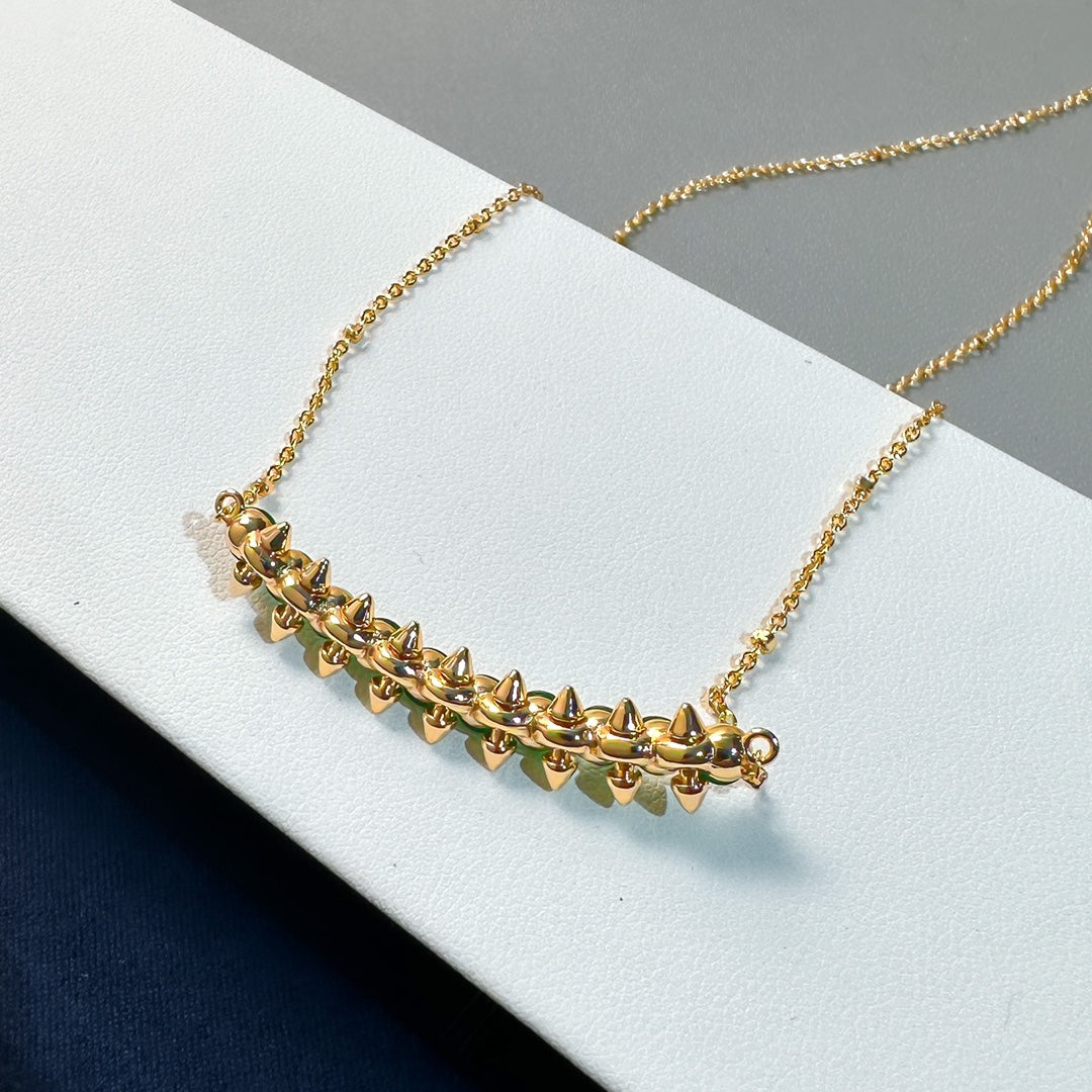 [OrnoraJewelry]New Arrival: Green Bead Rivet Necklace