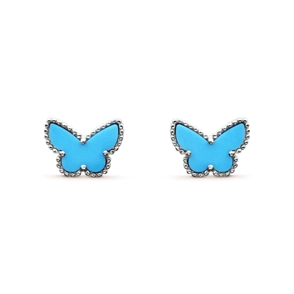 [OrnoraJewelry]BUTTERFLY TURQUOISE EARRINGS SILVER
