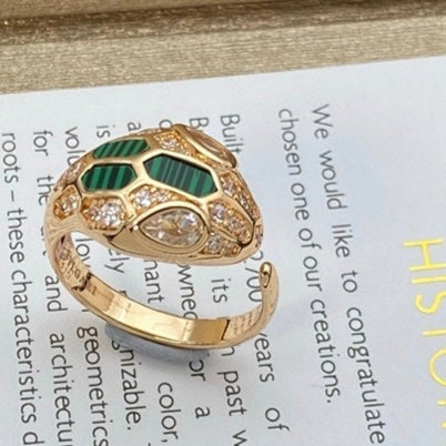 [OrnoraJewelry]BRAND NEW ASSORTED SNAKE HEAD MALACHITE RINGS