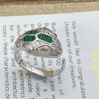 [OrnoraJewelry]BRAND NEW ASSORTED SNAKE HEAD MALACHITE RINGS